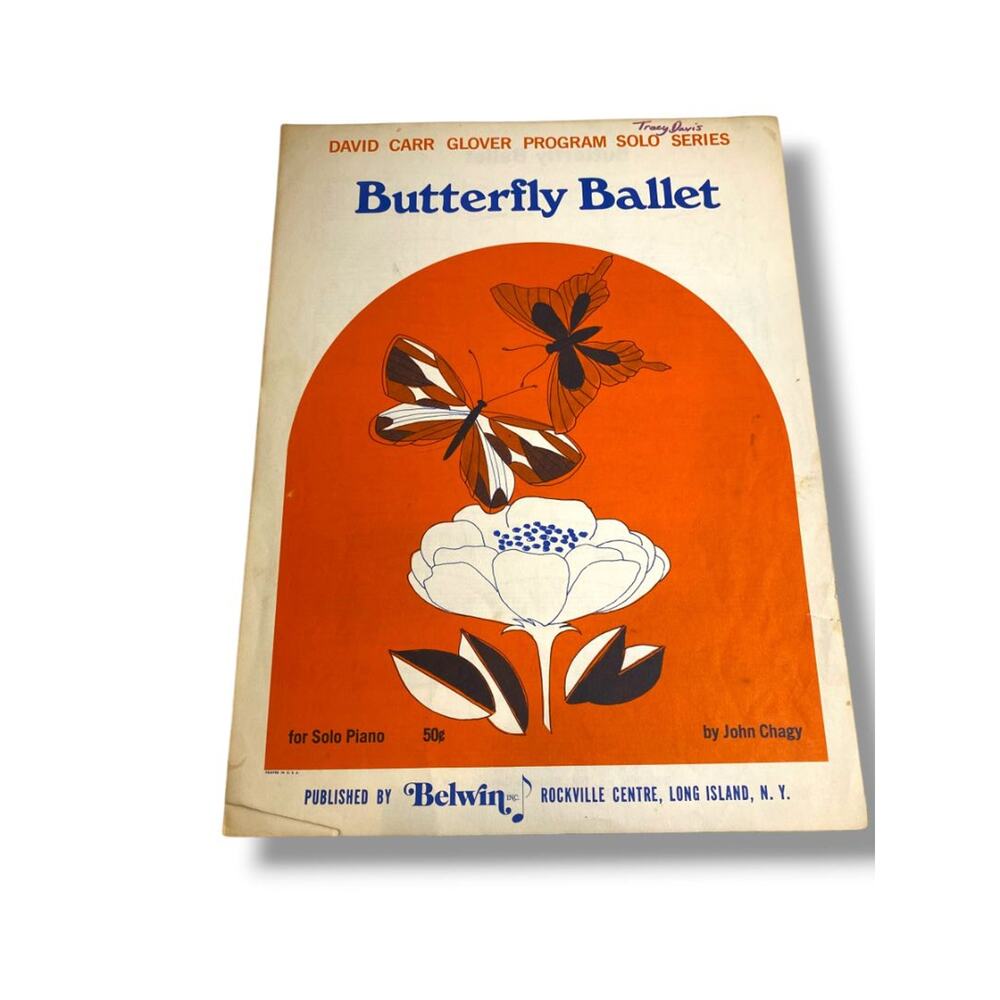 1969 Butterfly Ballet Sheet Music John Chagy Carr Glover Program Solo Series
